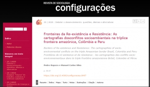 Novo artigo – Prof. Pedro Rapozo: Fronteiras da Re-Existência e Resistência: as Cartografias dos Conflitos Socioambientais na Tríplice Fronteira Amazônica, Colômbia e Peru